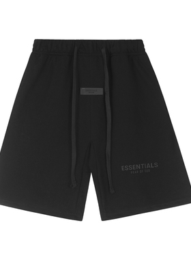 ESSENTIALS FEAR OF GOD美式FOG潮牌宽松立体硅胶男五分短裤夏季