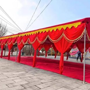 婚礼婚宴酒席帐篷喜棚大棚吊顶围布幔 婚庆篷房装饰顶棚吊顶纱幔