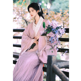 粉色战国袍汉服2025新款古装交领大袖衫古风仙气飘飘演出服套装冬