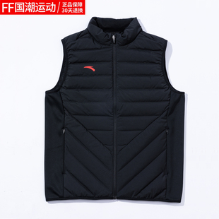 新款 ANTA安踏中国羽绒马甲2023冬季 男女轻薄保暖运动羽绒服背心