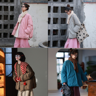 墨黛原品女装冬季新品厚实慵懒休闲宽松羽绒小众多色羽绒服外套