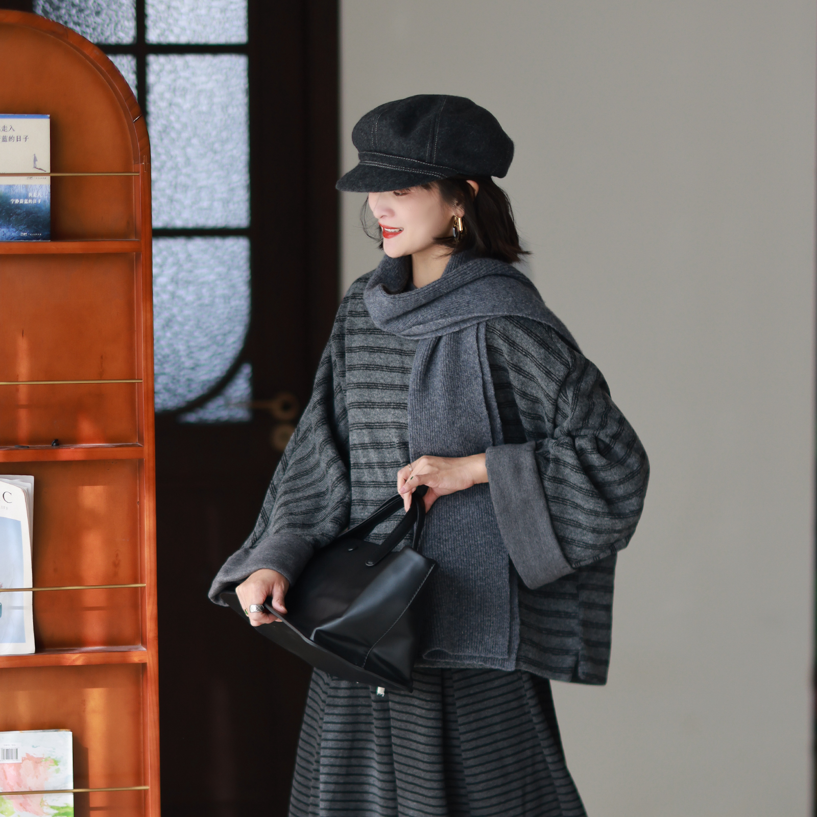 厚实空气层百搭宽松上衣羊毛卫衣