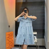 减龄甜美温柔风衬衫 泡泡袖 新款 2022春夏季 裙 翻领连衣裙女气质韩版