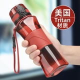 Портативный пластиковый модный чайник для воды со стаканом для спортзала, качалка, защита при падении