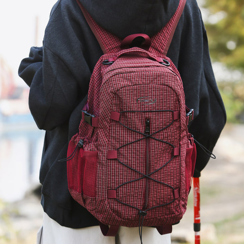 复古美式大容量书包轻便双肩背包