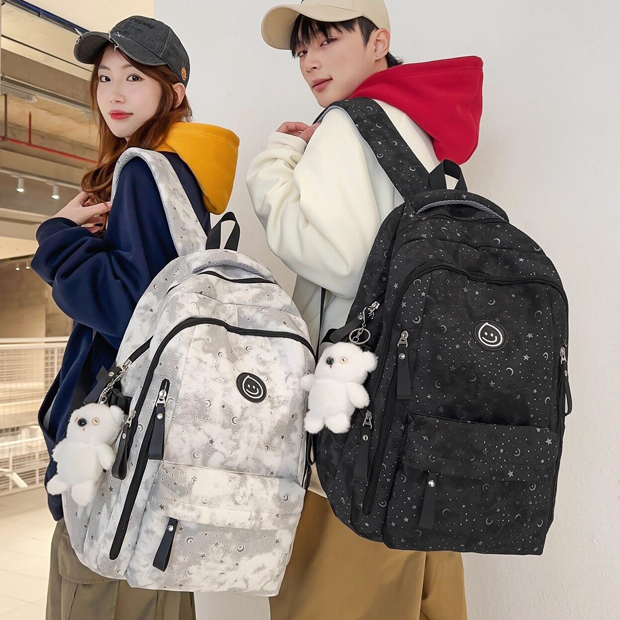 书包女大容量时尚潮流双肩包男