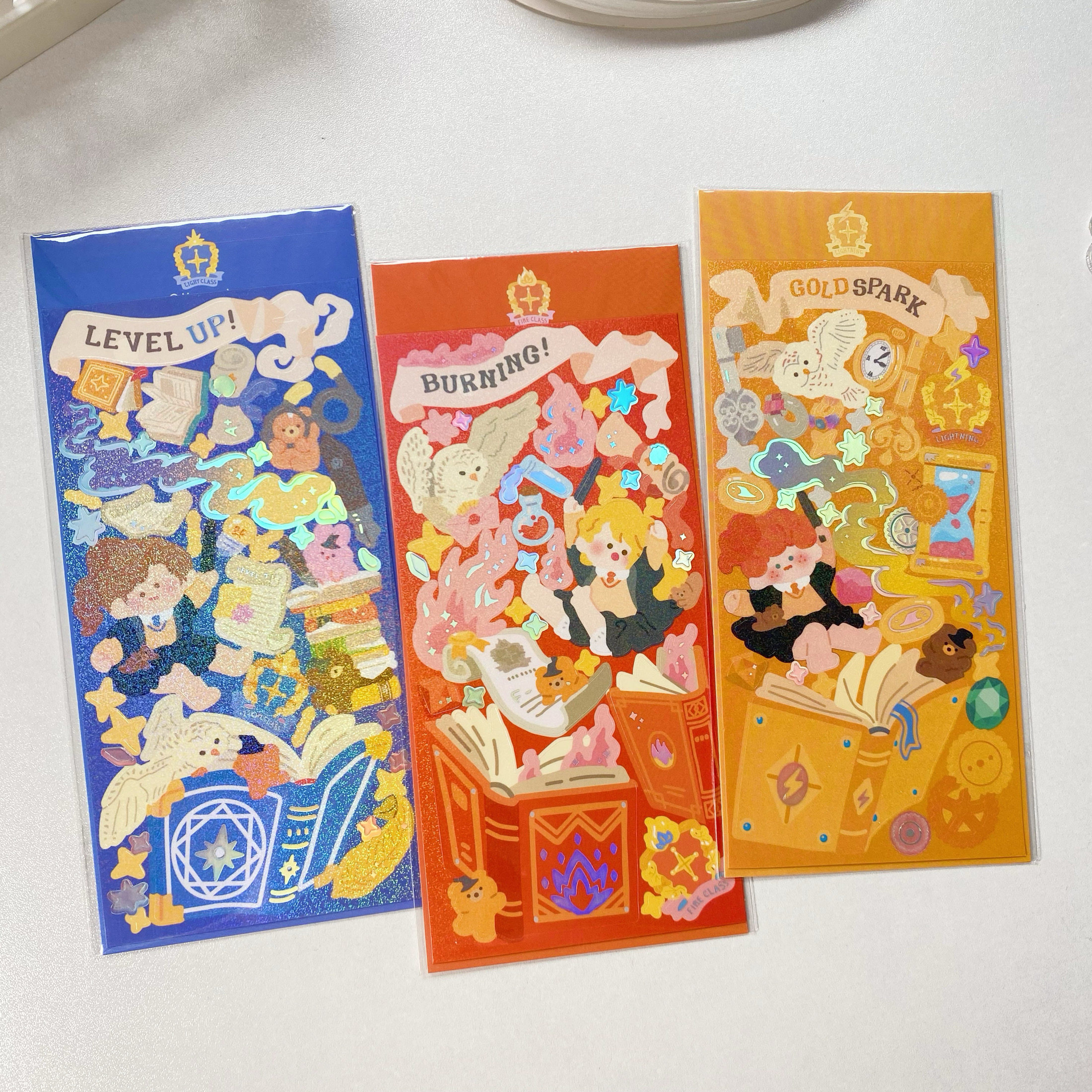 韩国ins魔法少女咕卡贴纸魔法学院可爱卡通diy造景装饰素材贴画