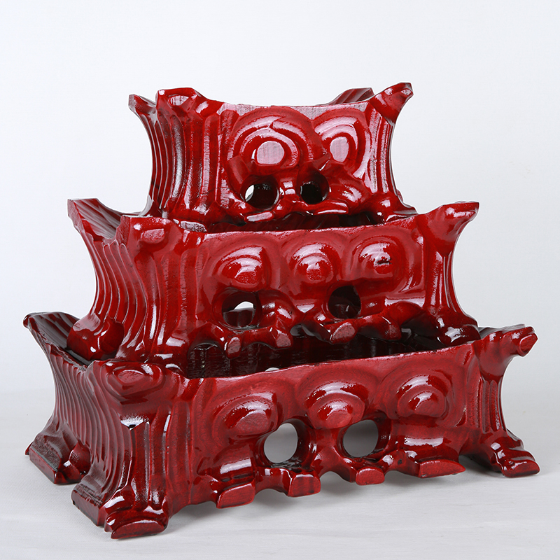 小号盆景工艺品佛像实木底座奇石