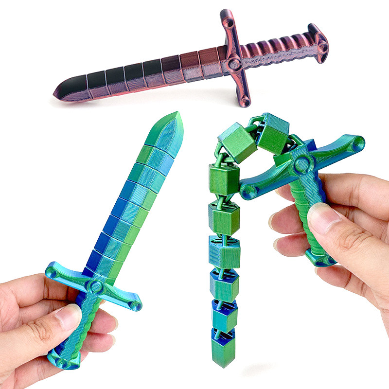 创意3D打印锁链剑鞭关节可动减压解压神器整蛊新奇儿童玩具,玩具/童车/益智/积木/模型,创意/整蛊玩具,淘宝优惠券,粉丝福利购,淘宝优惠卷
