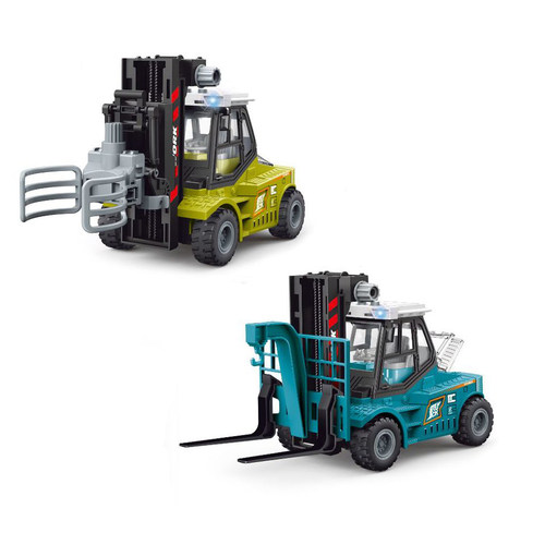 仿真惯性声光故事机叉车玩具