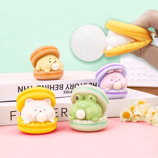 创意新奇挤压马卡龙吐泡泡汉堡减压解压捏捏整蛊大人儿童玩具礼物