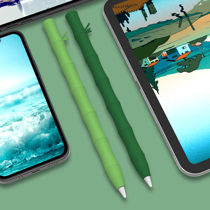适用ApplePencil2笔套苹果ipad一二代手写笔保护套防摔防刮硅胶套
