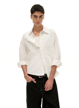 TMOR春夏新品纯色百搭翻领休闲潮牌男女款衬衫