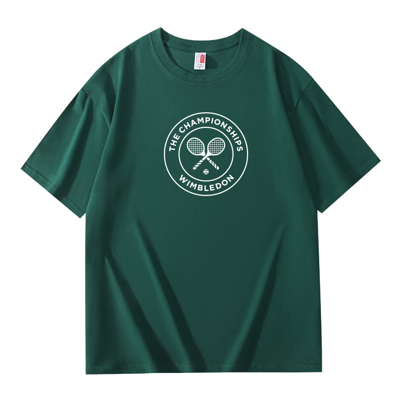 网球服纯棉T恤短袖休闲服运动服周边春夏球衣上衣圆领训练服比赛