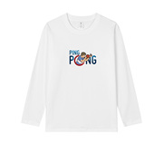 长袖 乒乓球服纯棉球衣T恤男女周边运动训练春秋冬保暖队服上衣