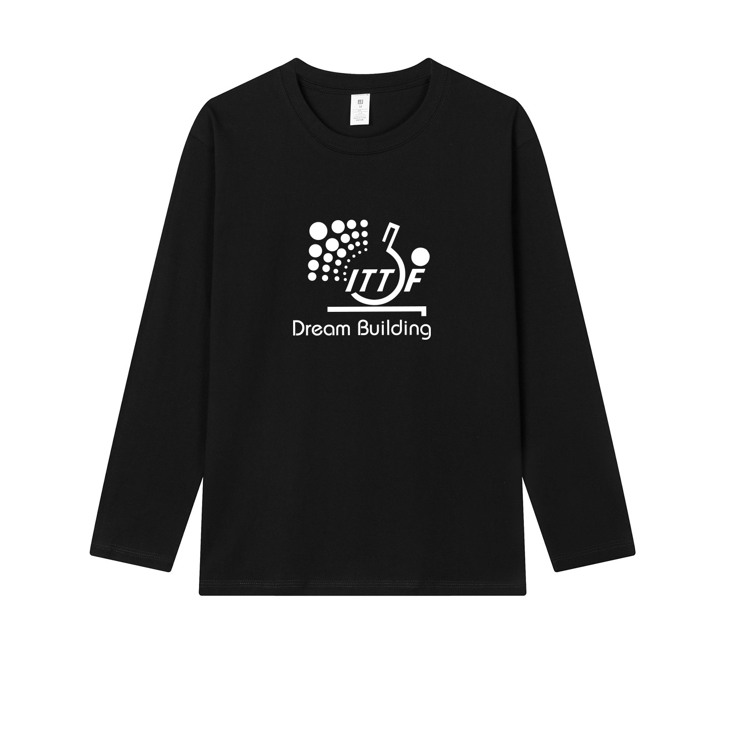 长袖乒乓球服纯棉球衣T恤男女周边运动训练春秋冬保暖队服上衣