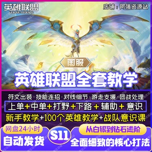 lol英雄联盟全套课程S12思路教程攻略打野意识上分训练营技术教学