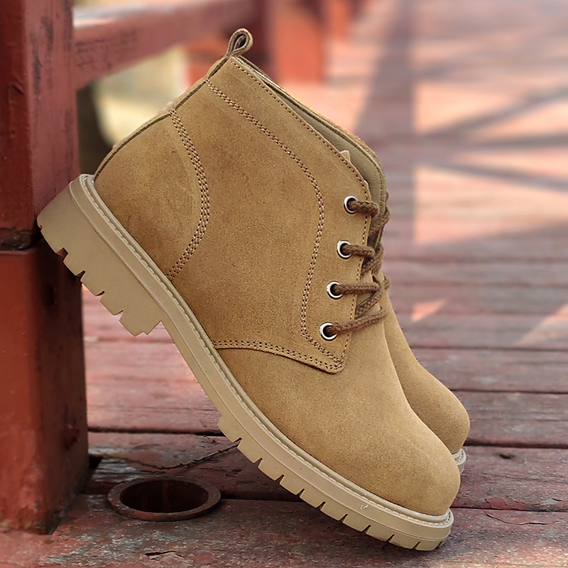 马丁靴男款高帮真皮透气工装鞋