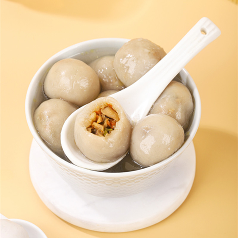温州特产土特产乐清美食特色芋圆丸子咸味肉馅煮小吃美食冷冻保存