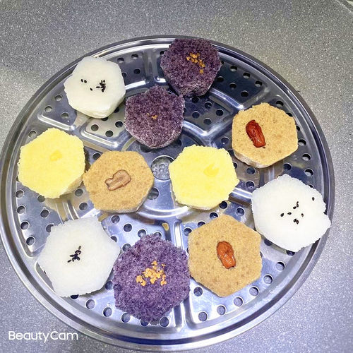 温州特产传统杂粮松糕点双色松糕