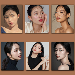 模特展示卡片背景纸人像摄影黑白直播项链耳环美陈列墙贴拍照道具