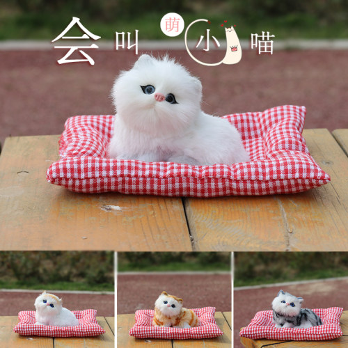会叫仿真猫咪小猫公仔假猫玩偶