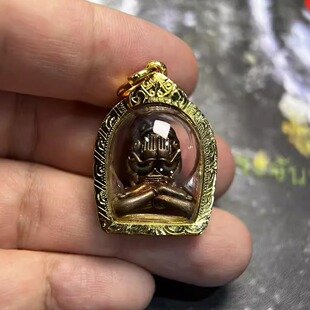 八手必打掩面 龙婆撒空 2553瓦嘎龙 一期金属符文 泰国吊坠正品