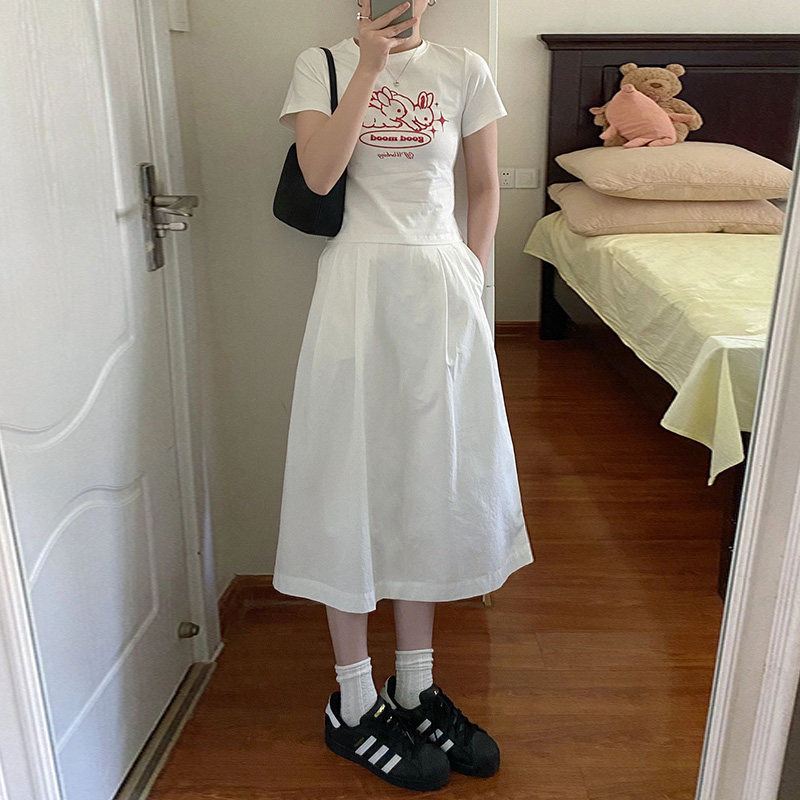 美式工装遮肚子遮胯伞裙图片
