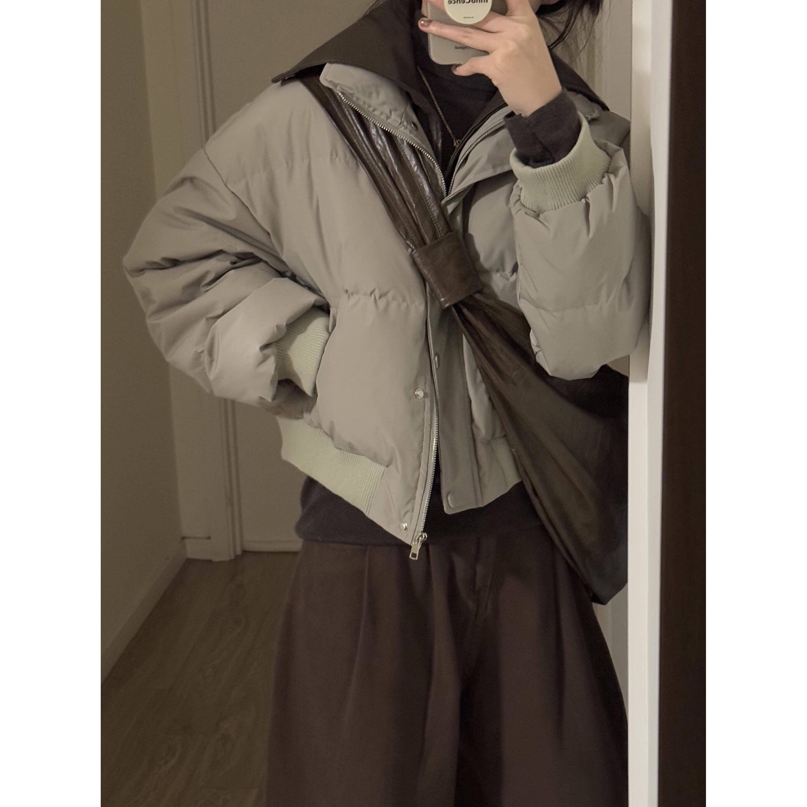 独特超好看短款羽绒棉服女冬季新款小个子宽松加厚保暖棉袄夹克潮