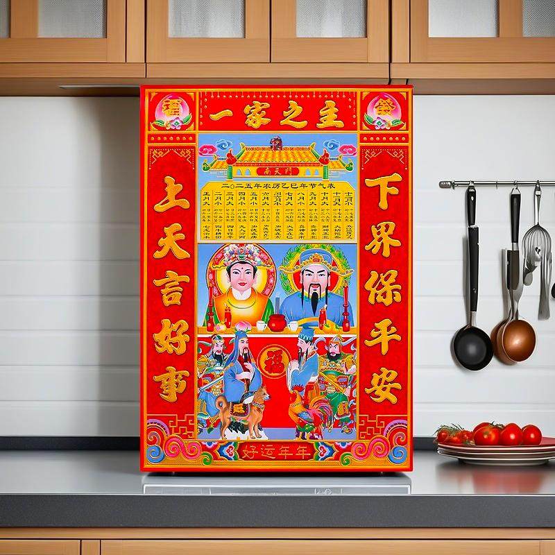 2026马年高档灶神像对联灶君画像东厨司命厨房灶王爷天地厨房贴画,节庆用品/礼品,门神,淘宝优惠券,粉丝福利购,淘宝优惠卷