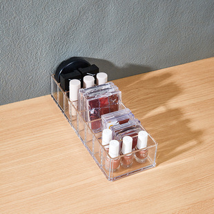 8格眼影收纳化妆品收纳盒透明塑料腮红荧光笔眼影粉饼口红整理盒