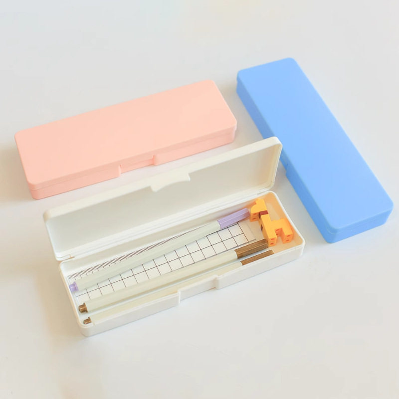 多功能简约创意铅笔盒半透明磨砂笔盒PP塑料文具盒学生收纳笔袋