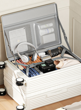 2025新款侧开口行李箱女大容量升级扩容24寸多功能拉杆箱20寸女款