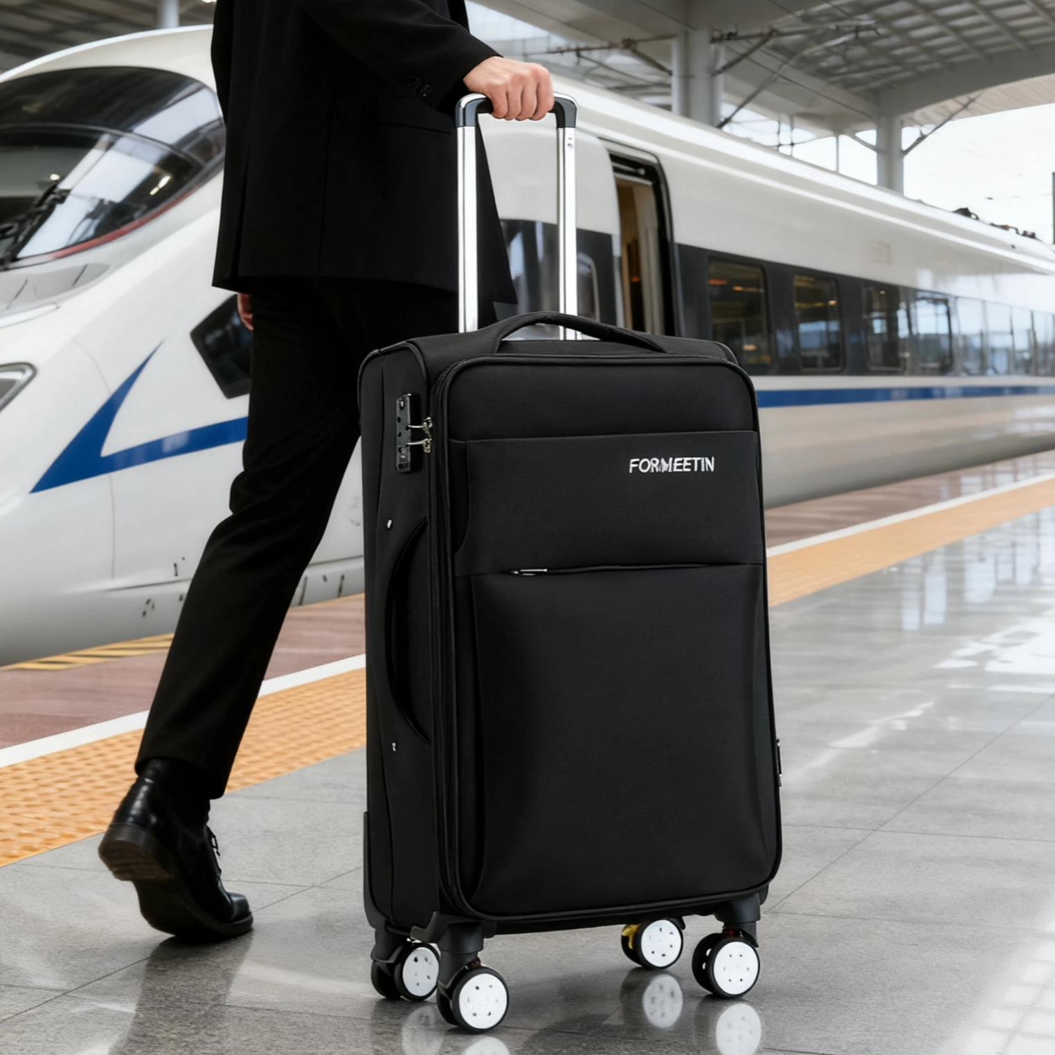 新款升级海关锁牛津布拉杆箱减震刹车轮20寸30寸大容量密码旅行箱