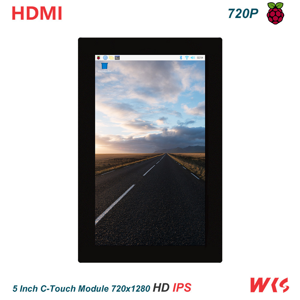 树莓派5寸720p高清显示屏hdmi屏幕电容触摸屏pc副屏aida64 香橙派