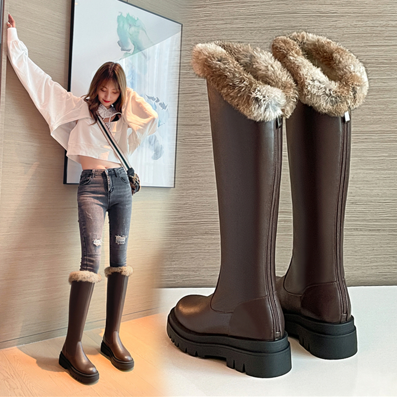 冬季雪地靴长筒靴高筒靴加绒加厚