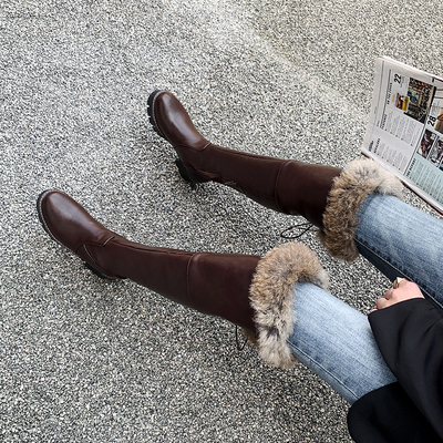 东北雪地靴过膝长靴高筒靴棉靴