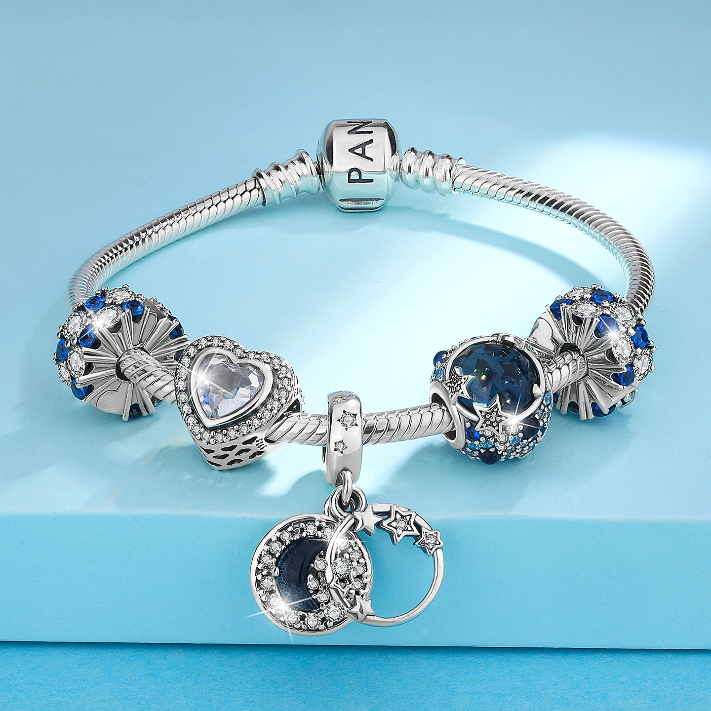 S925纯银手链浪漫星河套装银手环