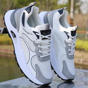 鞋子男款春夏季透气网面休闲运动鞋青少年百搭学生轻便防滑跑步鞋