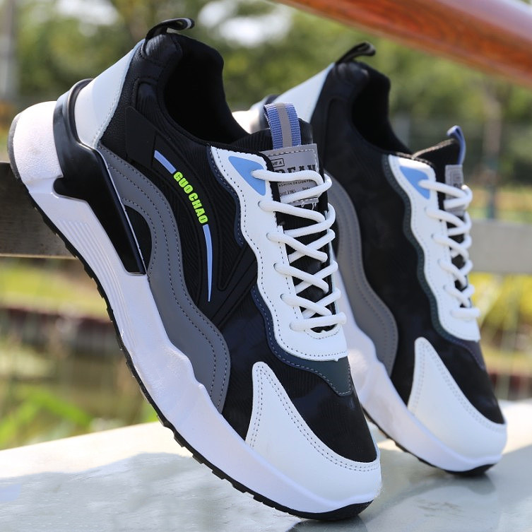 男款新款皮面运动鞋男士潮流百搭