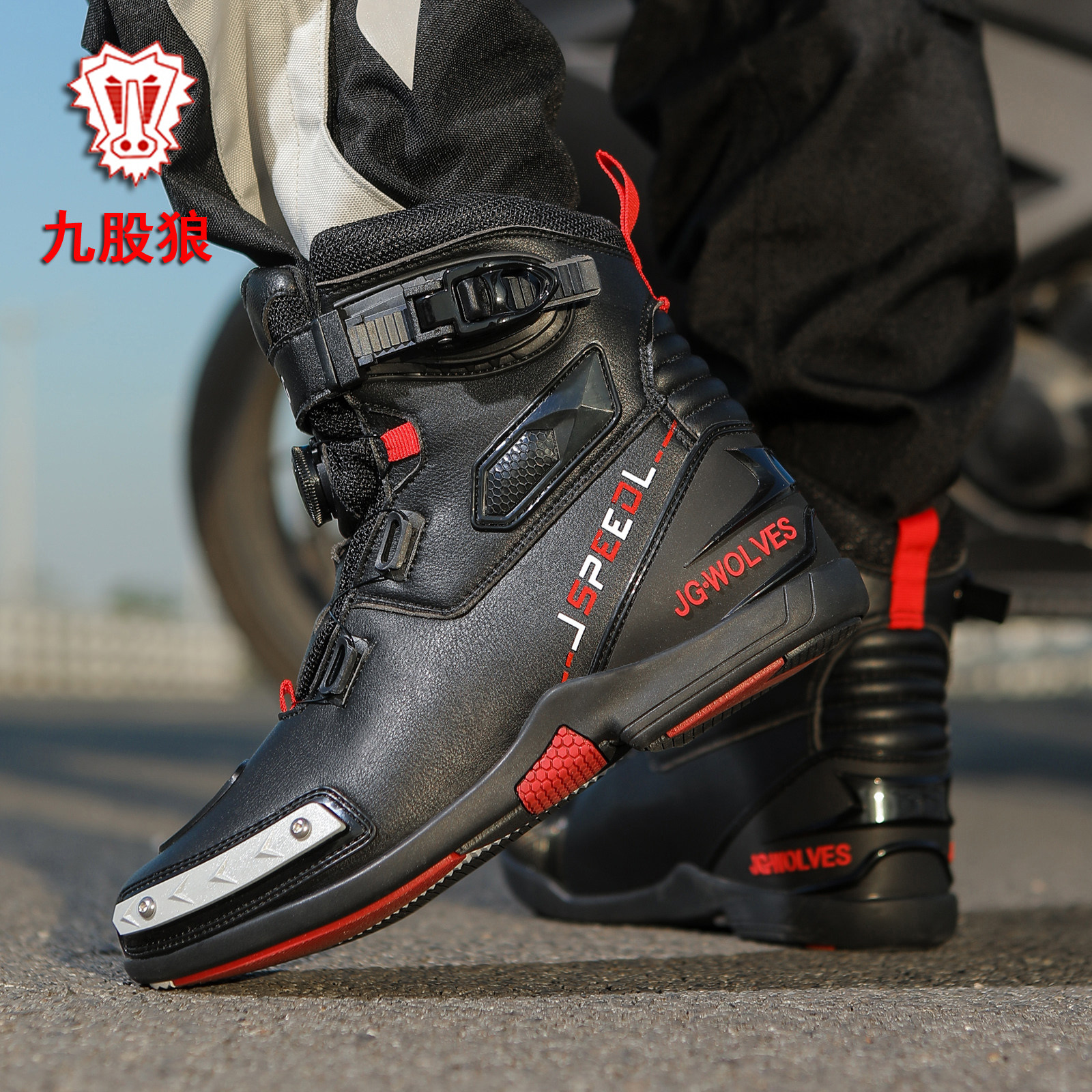 摩托车骑行靴男款春秋款防水防滑通勤拉力越野骑行鞋轻便机车装备