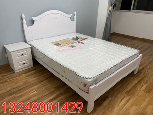 特价 实木床1.5米双人床单人床公主床出租房公寓床 烤漆欧式