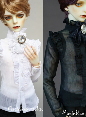 三四4分3分大叔壮叔BJD.SD娃娃衣服上衣透明纱质长袖衬衫1/3,1/4