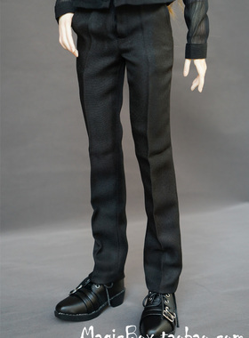 4分3分大叔BJD.SD娃娃裤子 长裤经典黑色西装裤1/3，1/4