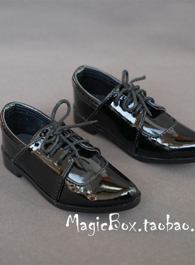 3分4分BJD.SD 娃娃 鞋子 娃鞋 黑色尖头西装皮鞋1/3，1/4