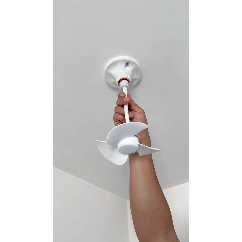 灯泡插座风扇家用万向小风扇无刷电机灯座插座卧室吊扇万向旋转