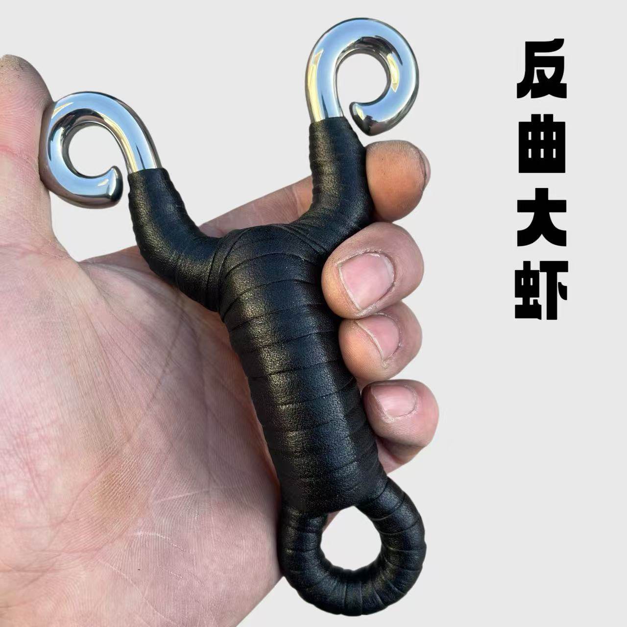 304不锈钢传统大威力弹弓9毫米带定位大小S反曲传统圆皮筋弹弓