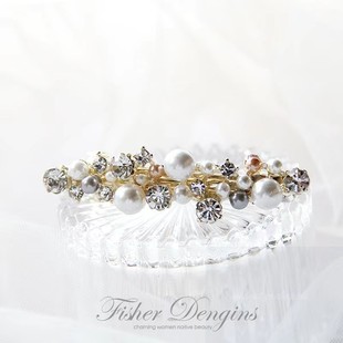 温柔巴洛克法式复古珍珠发夹~日韩潮流顶夹弹簧夹后脑勺百搭发饰