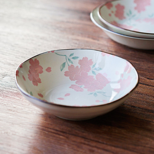 樱花大盘子日式家用陶瓷菜盘