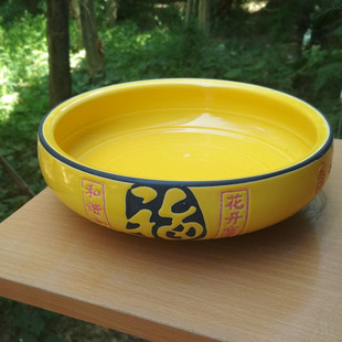 陶瓷水仙花盆彩陶水培花卉植物花盆口径约18 22厘米无孔